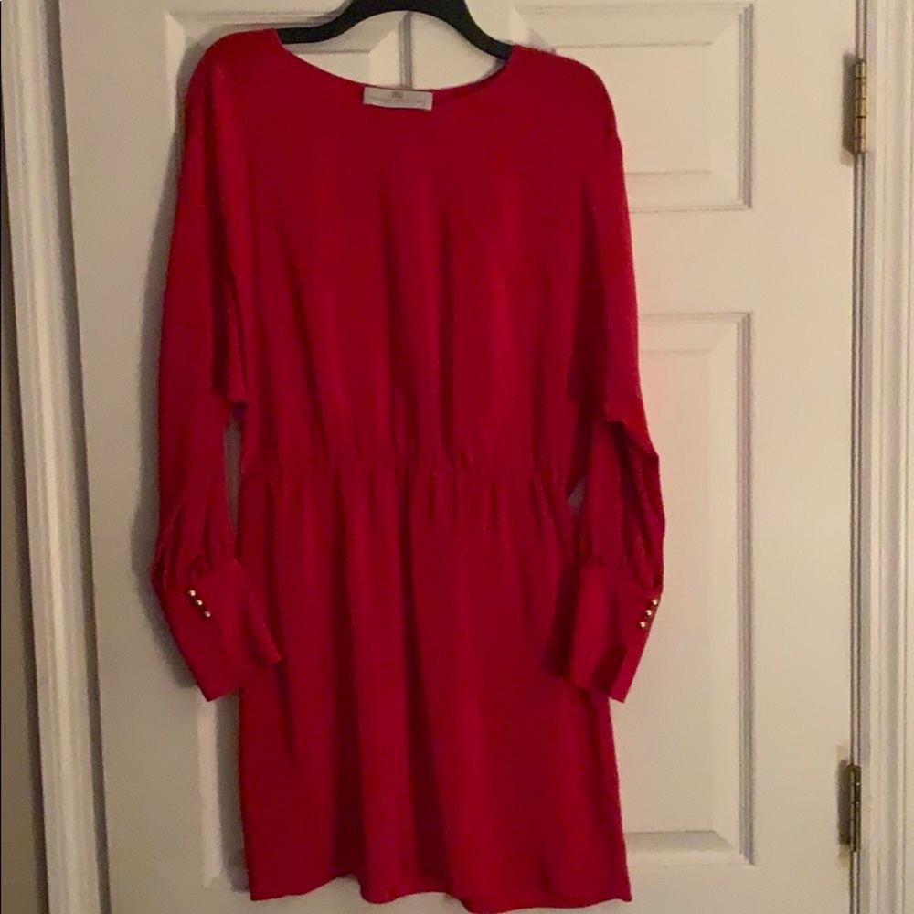 Amanda Uprichard Red Long Sleeve Dress